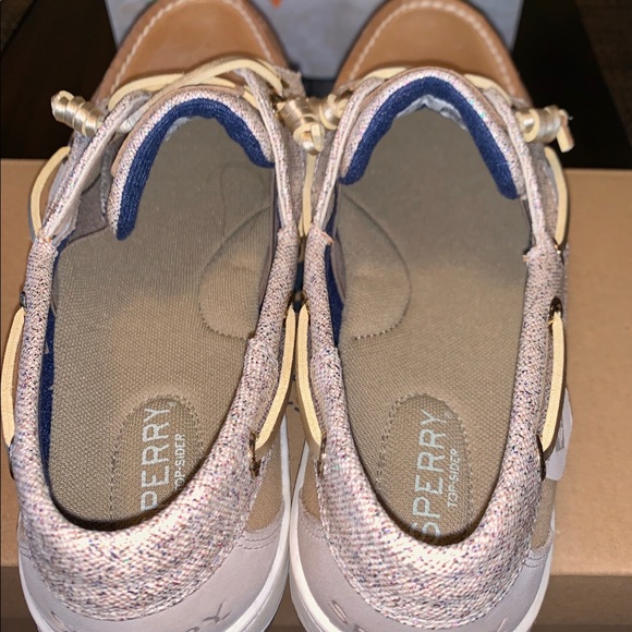 NWB Sperry Rosefish Sparkle linen/oat size 7 - Picture 3 of 8
